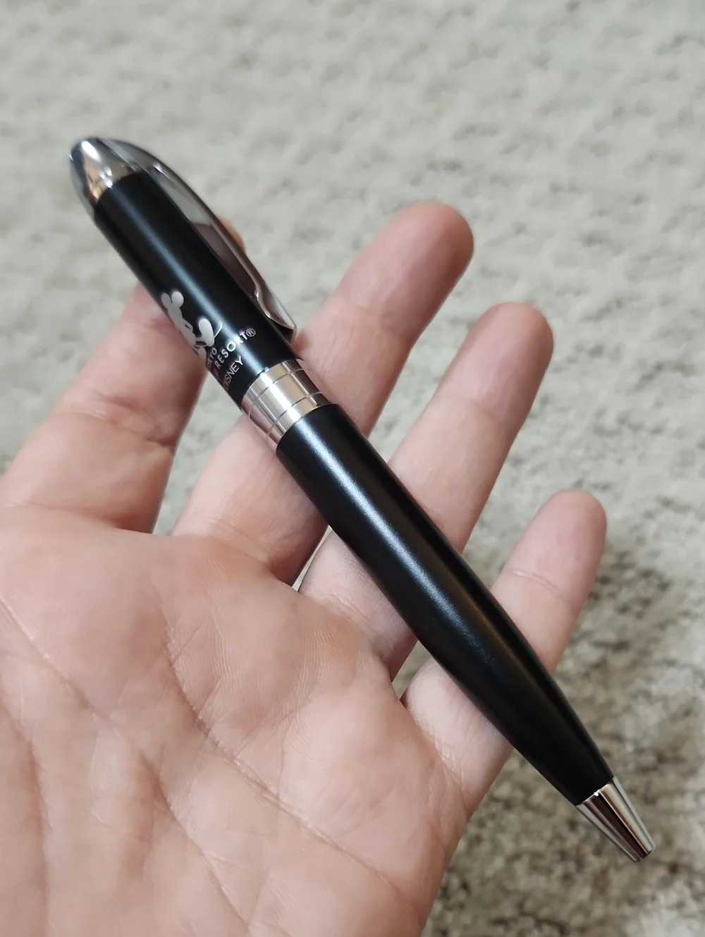 Tokyo Disney Resort Black Mickey Mouse Ballpoint Souvenir Ink Pen